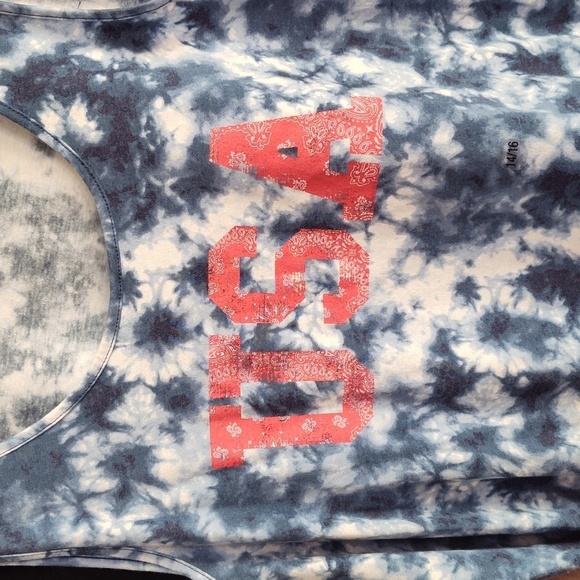 New Lane Bryant "USA" Tie-Dye Tank - Picture 7 of 10